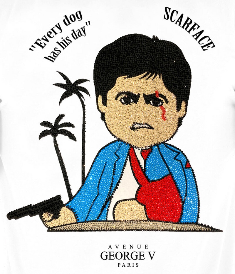 George V 'Scarface' Tee (White) GV-S2737 | Fresh N Fitted