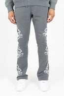 Rebel Minds 'Cross' Stacked Sweatpants (DK Grey) 152-428 - FRESH N FITTED