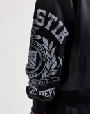 Men's Majestik 'Global' Garment Dyed Heavy French Terry Zip Up Hoodie in Black