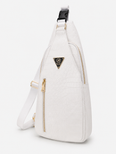Mint Crocodile Sling Bag (White)