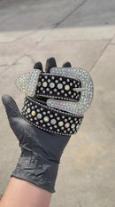 Post Human Mushroom Studs Rhinestone Belt
