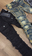 FWRD Kids 'Cargo' Stacked Denim (Washed Black) FW-33958k