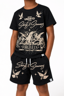 Highly Undrtd Kids Saints & Sinner Shorts (Black US62004k - FRESH N FITTED