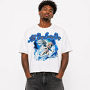 Papercut 'All Day Every Day' Oversized Cropped T-Shirt (White)
