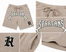 Rebel Minds 'Spartans Washed' Shorts (Taupe) 610-11926 - FRESH N FITTED