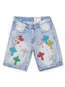 FWRD Men's Crystal Templar Denim shorts In Ice Blue FW-2200788 - FRESH N FITTED
