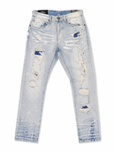 Copper Rivet Rip & Repair Denim pants In LSB 513025 - FRESH N FITTED