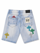 FWRD Men's Crystal Templar Denim shorts In Ice Blue FW-2200788 - FRESH N FITTED