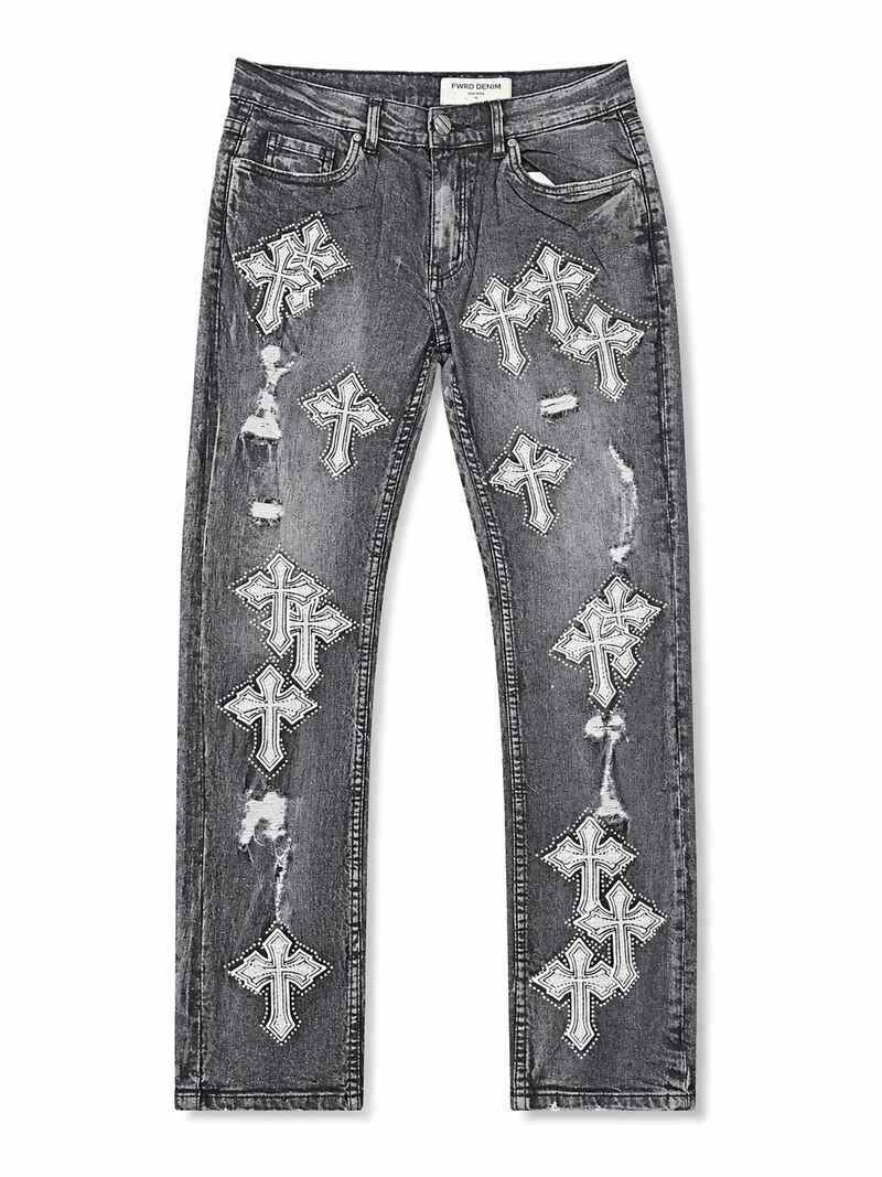 FWRD Men's Crystal Templar Denim Pant Wash Black FW-330297 | Fresh