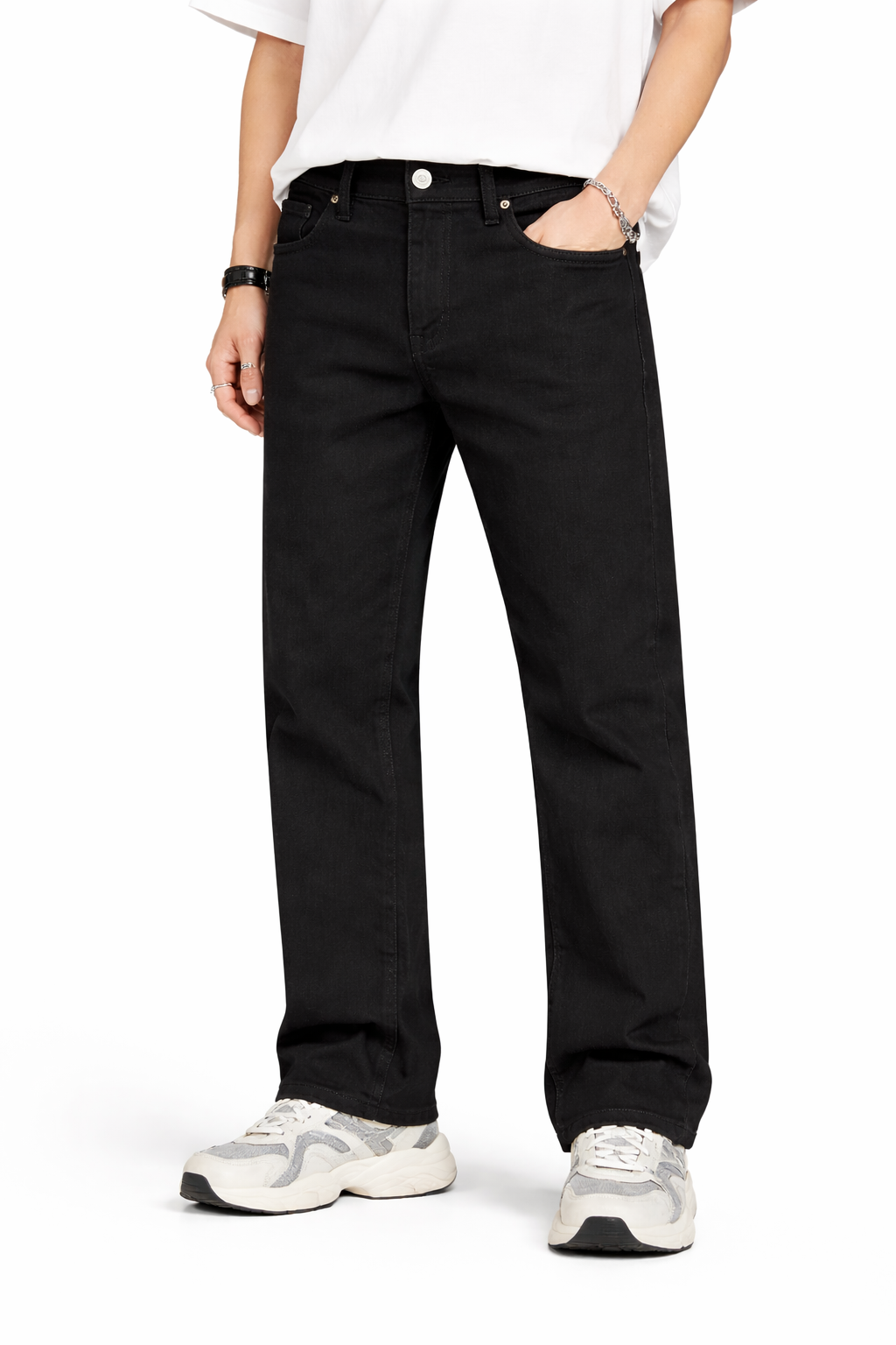 Switch Premium Wash Denim Pants In Jet Black SM6617