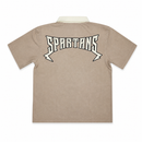 Rebel Minds 'Spartans Washed' Polo T-Shirt (Taupe) 610-11626 - FRESH N FITTED