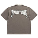 Rebel Minds 'Spartans Washed' Polo T-Shirt (Taupe) 610-11626 - FRESH N FITTED