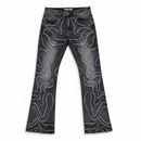 Taker 'frayed Patched' Premium stretch Stack Denim with Pearls and Rhinestone