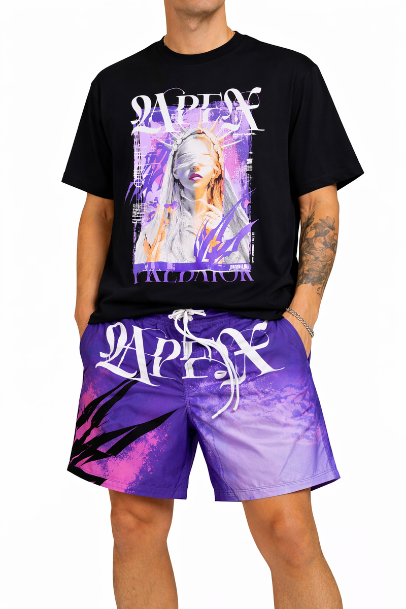 Highly Undrtd Apex Predator Shorts In Purple US6201