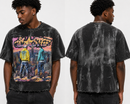 Men's BKYS Disaster Cropped Rhinestone T-Shirt In Black T1532 - FRESH N FITTED