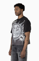 Smoke Rise Elevate Wide Crop Tee In  Black KT26S442 - FRESH N FITTED